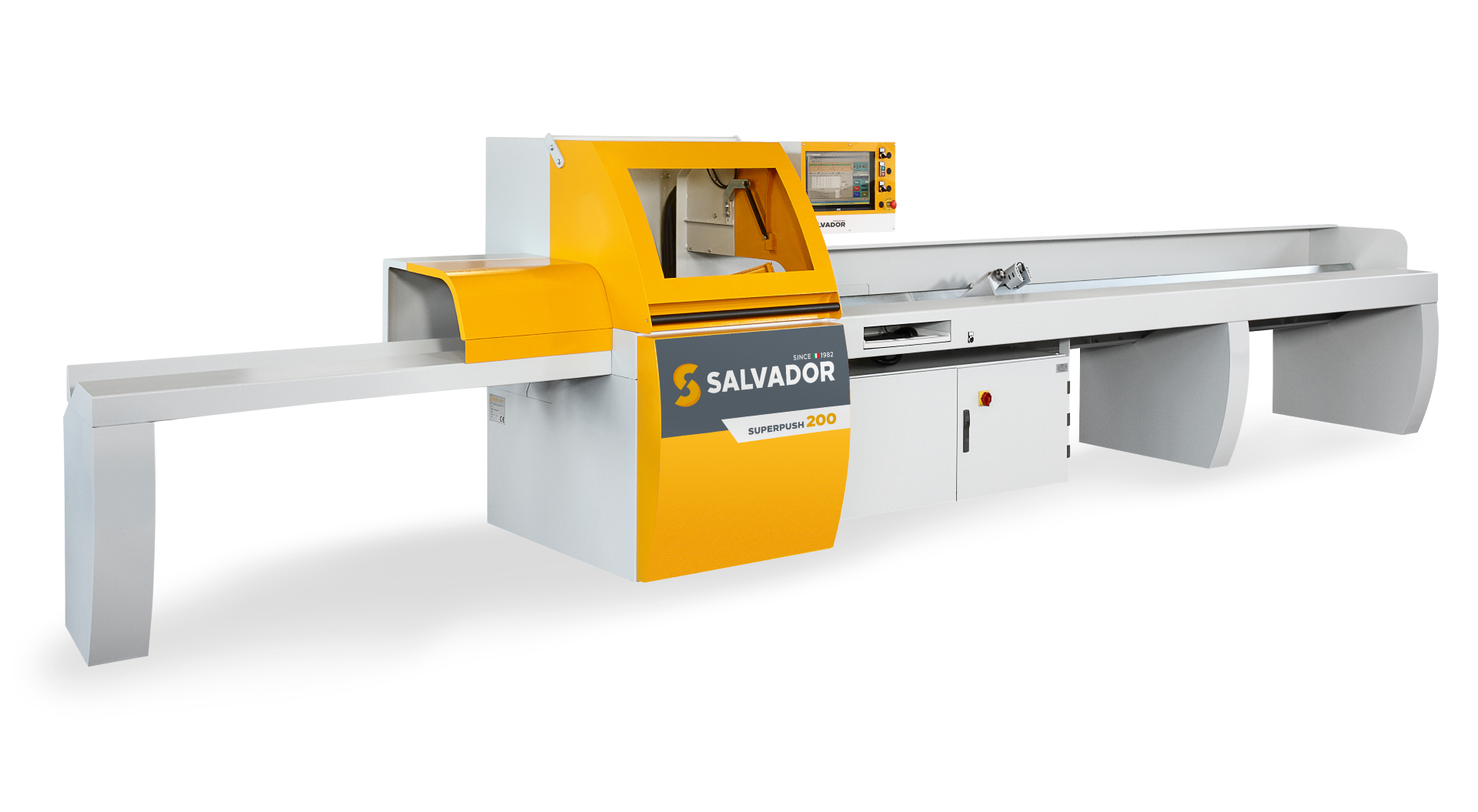 Automatic cross saw with the pusher - SALVADOR SuperPush 200